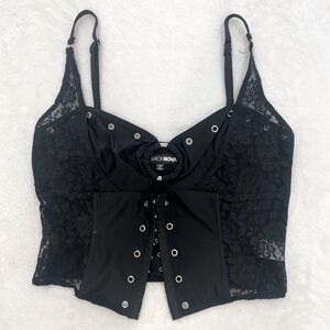 Black Lace Corset Top